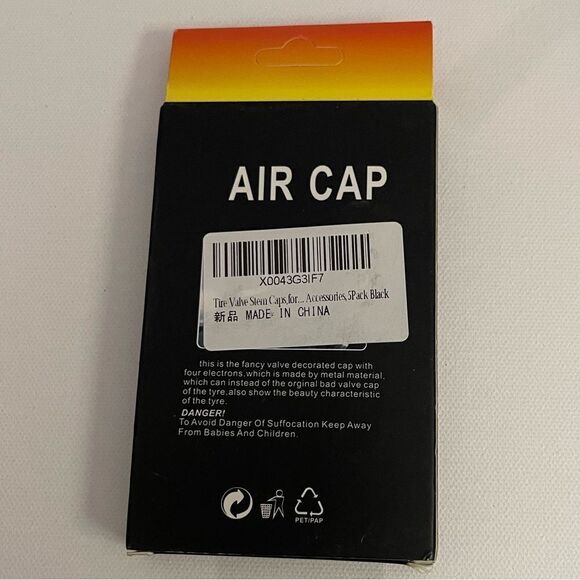 Volkswagen metal keychain & valve Stem caps in black NWT - Picture 6 of 6